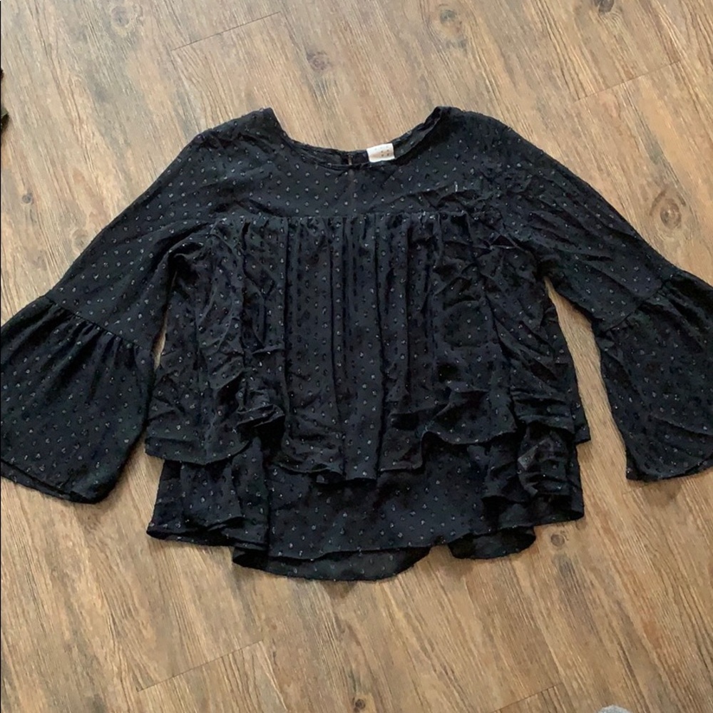Sheer polka dot blouse nwot
